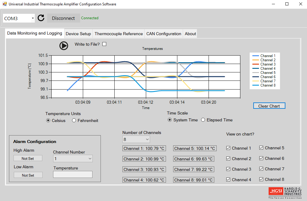 8channel EGT Probe Amplifier Signal Conditioner Module With 0 To 5 VDC